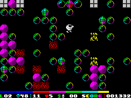Your Sinclair 6-Pack March 1991 (ZX Spectrum) screenshot: Falling fire defying the laws of physics