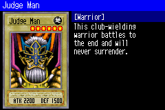 Yu-Gi-Oh!: Worldwide Edition - Stairway to the Destined Duel (Game Boy Advance) screenshot: Viewing a card close up to see what it is