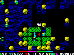 Your Sinclair 6-Pack March 1991 (ZX Spectrum) screenshot: Pushing that block will reveal the strange arrow