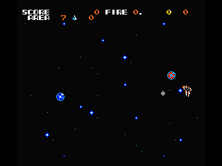 Zanac EX (MSX) screenshot: Grab the blue and red circles
