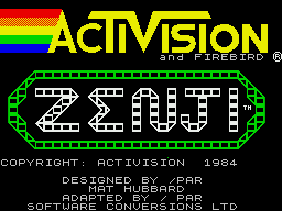 Zenji (ZX Spectrum) screenshot: Title screen