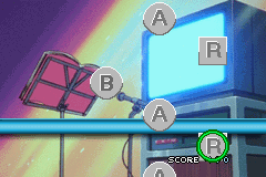 Yu Yu Hakusho: Ghost Files - Spirit Detective (Game Boy Advance) screenshot: The DDR like Mini-game