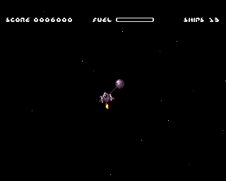 Zarathrusta (Amiga) screenshot: Fly the pod into the sky
