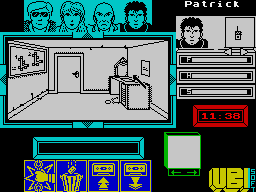 Zombi (ZX Spectrum) screenshot: Just grabbed that phone