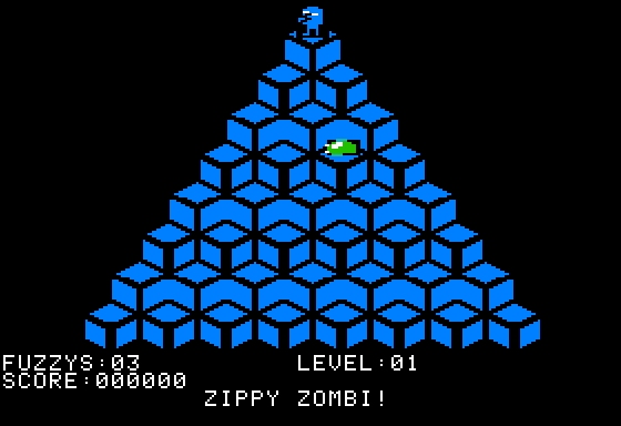 Zippy Zombi (Apple II) screenshot: Level 1