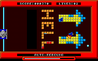 Snoball in Hell (Amiga) screenshot: Auto-rebound activated