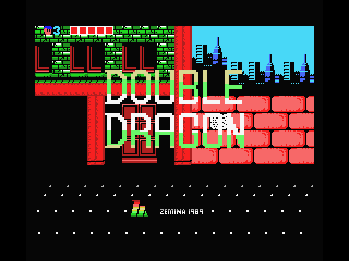 Double Dragon (MSX) screenshot: Title screen