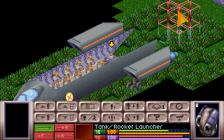 X-COM: UFO Defense (Amiga CD32) screenshot: I just landed with my team.