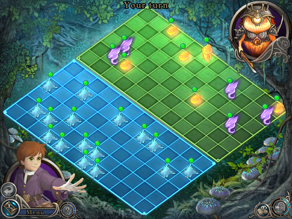 Elementals: The Magic Key (Windows) screenshot: Battle against the fire elemental