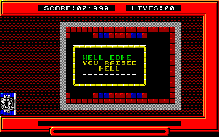 Snoball in Hell (Amiga) screenshot: Game over