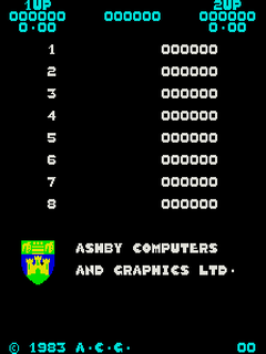 Dingo (Arcade) screenshot: High score table