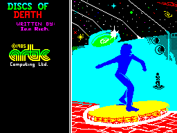 Discs of Death (ZX Spectrum) screenshot: Title screen