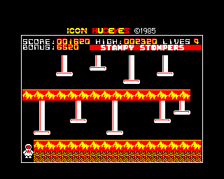 Bug Eyes (BBC Micro) screenshot: Stage 1 completed