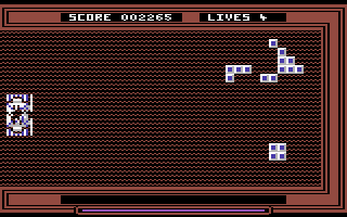 Snoball in Hell (Commodore 64) screenshot: Tank being destroyed