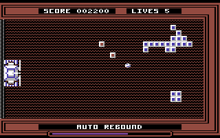 Snoball in Hell (Commodore 64) screenshot: Auto-rebound activated