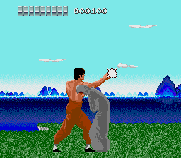 China Warrior (TurboGrafx-16) screenshot: Another enemy gets a taste of my fist