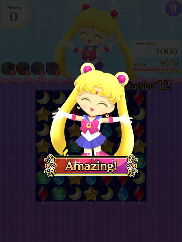 Sailor Moon Drops (iPad) screenshot: Amazing!