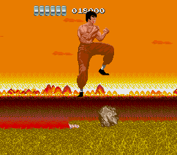 China Warrior (TurboGrafx-16) screenshot: You have to jump over the stones