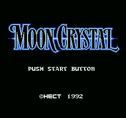 Moon Crystal (NES) screenshot: Title screen