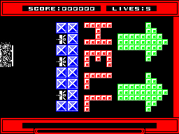 Snoball in Hell (ZX Spectrum) screenshot: Getting killed