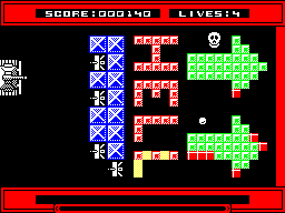 Snoball in Hell (ZX Spectrum) screenshot: Anti-bonus appearing