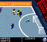 Pocket Soccer (Game Boy Color) screenshot: Small Gym venue