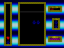 Elixir Vitae (ZX Spectrum) screenshot: Falling drops