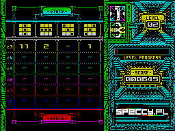 Krunel (ZX Spectrum) screenshot: Stats