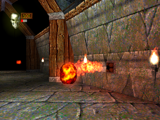 Ian Livingstone's Deathtrap Dungeon (PlayStation) screenshot: Fireball