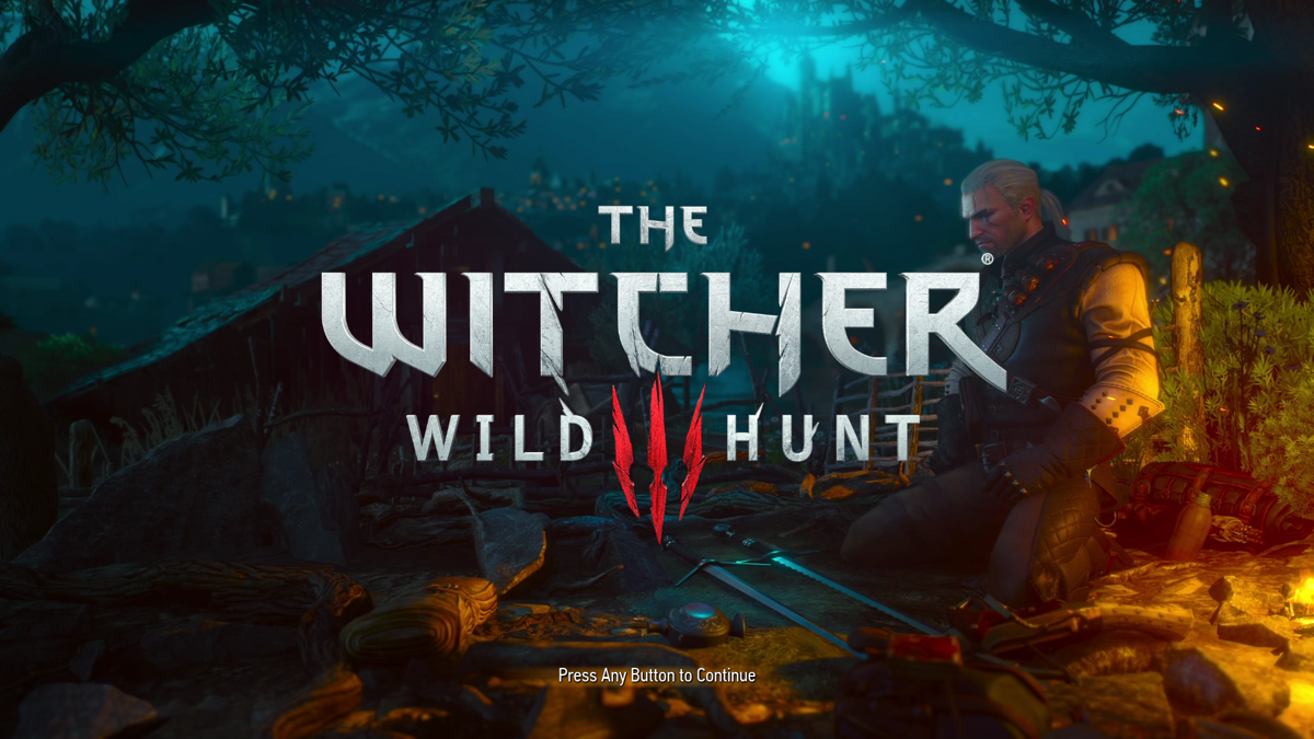 The Witcher 3: Wild Hunt (Xbox One) screenshot: The splash screen of the game