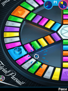 Trivial Pursuit (J2ME) screenshot: Fireworks after answering a wedge question