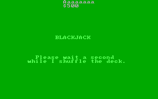 Casino Games (DOS) screenshot: Loading Blackjack (CGA with RGB)