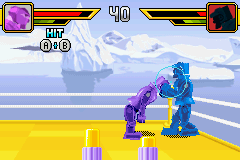 Rock 'Em Sock 'Em Robots (Game Boy Advance) screenshot: Don't touch my head!