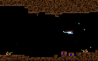 Cavern Cobra (Apple IIgs) screenshot: Trying to launch some grenades
