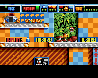 Putty (Amiga CD32) screenshot: Tutorial level.