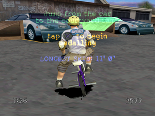 Dave Mirra Freestyle BMX: Maximum Remix (PlayStation) screenshot: Cars with ramps