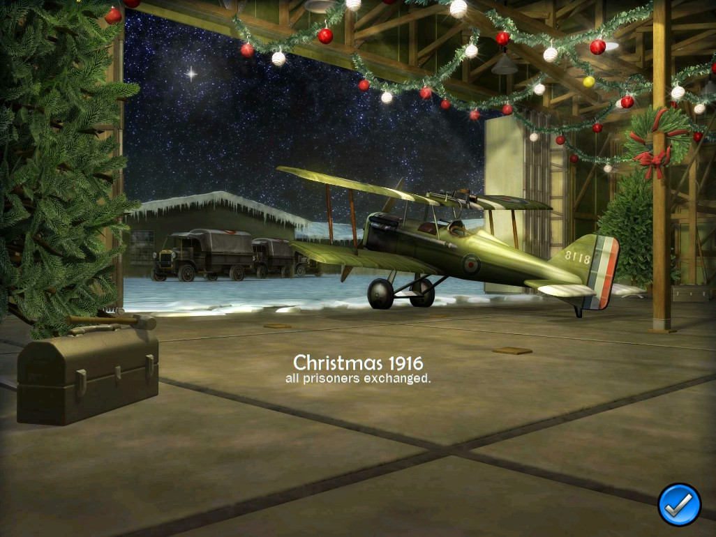 Sid Meier's Ace Patrol (Windows) screenshot: Nice of them to exchange prisoners at Christmas time