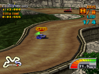 RC de GO! (PlayStation) screenshot: Deforestation Hill course