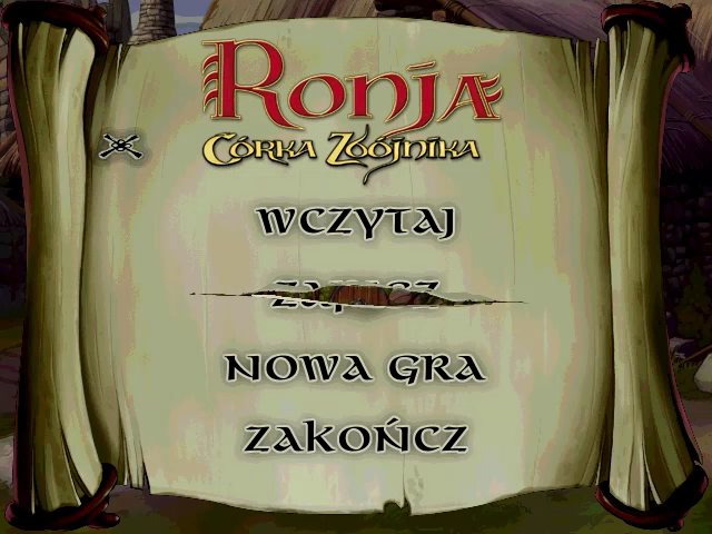 Ronja Rövardotter (Windows) screenshot: Main menu