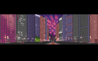 X-COM: UFO Defense (Amiga CD32) screenshot: This city's peaceful times are over right about now.
