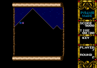 Pyramid Magic (Genesis) screenshot: A map of the pyramid.