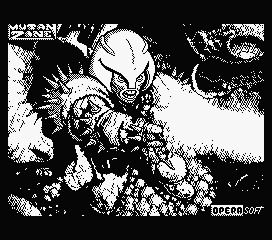 Mutan Zone (MSX) screenshot: Title screen