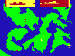 Strategic Command (Dragon 32/64) screenshot: Naval battle