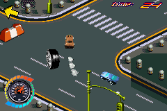 Hot Wheels: All Out (Game Boy Advance) screenshot: The collector mode, where I have to collect items.