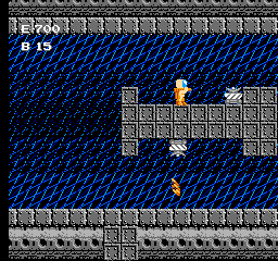 Air Fortress (NES) screenshot: Watch out for the lightning!