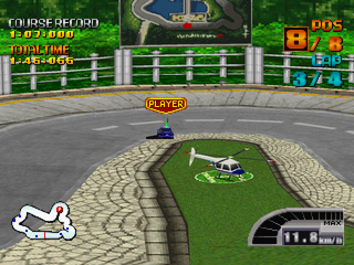 RC de GO! (PlayStation) screenshot: Helicopter