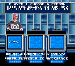 Jeopardy! (SNES) screenshot: Select a person to play as