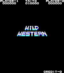 Wild Western (Arcade) screenshot: Title screen