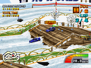 RC de GO! (PlayStation) screenshot: Snow Square course