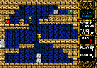 Pyramid Magic III (Genesis) screenshot: Some of the stages require a bit of planning ahead.